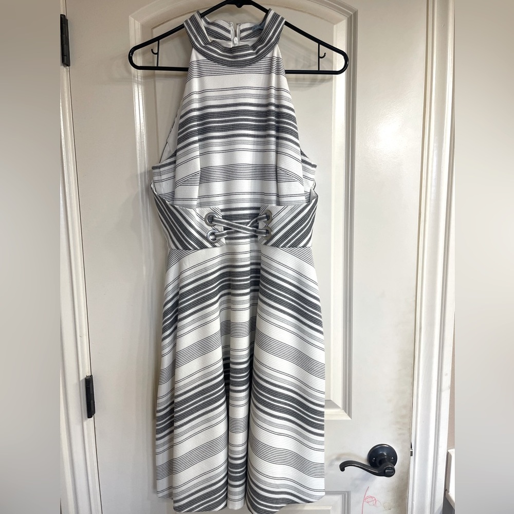 Antonio Melani Black & Cream Dress, size 6